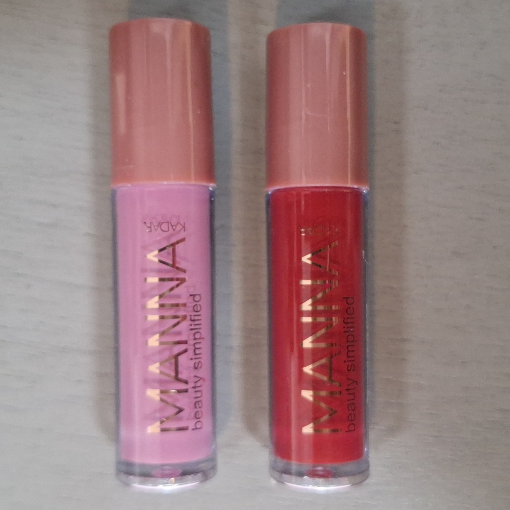 Manna Kadar Lip Gloss Duo - Red and Purple. NEW!